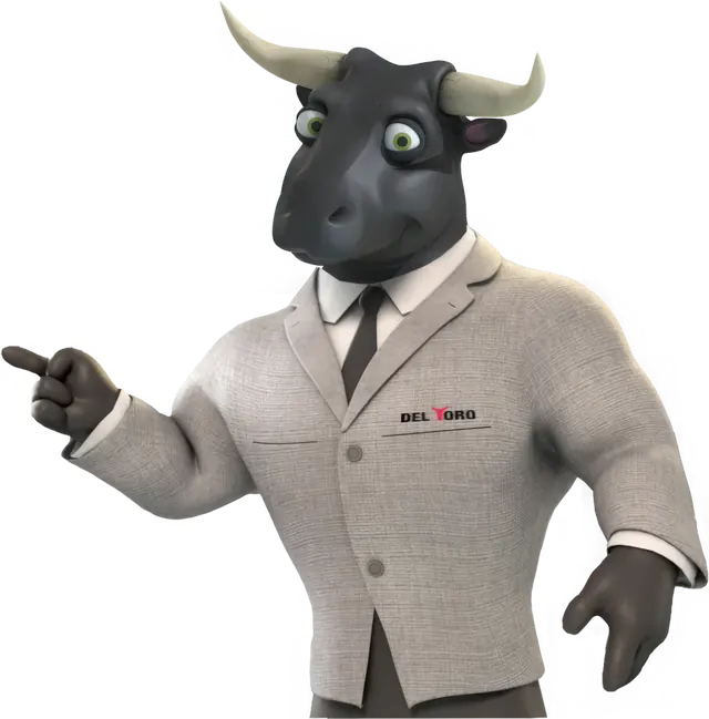 Del Toro Insurance bull mascot pointing toward the franchise offer